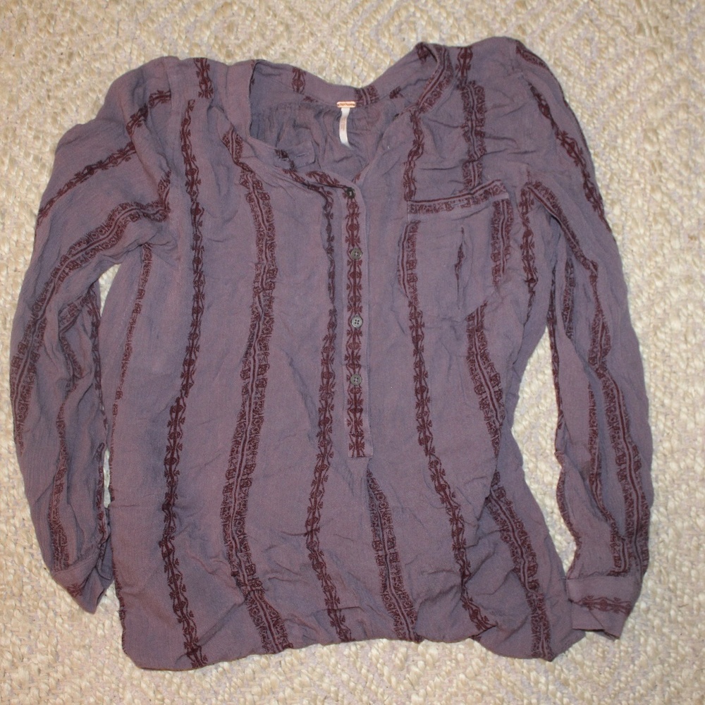 Free People Long-sleeve Blouse